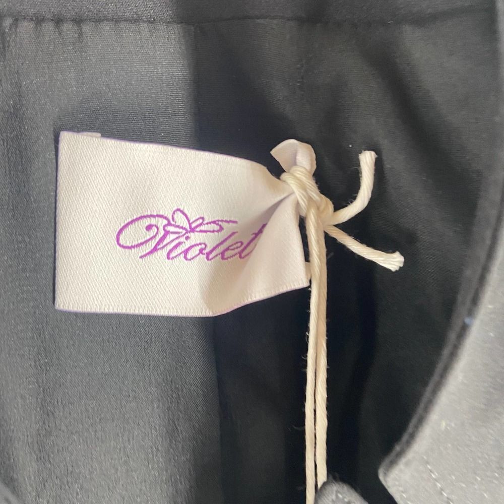 Violet black structured puff sleeve blazer Womens IT 40 US 6 NWT - Picture 2 of 7